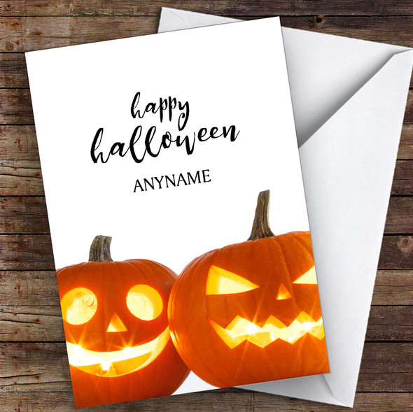 Personalised Halloween Card Pumpkin Mummy