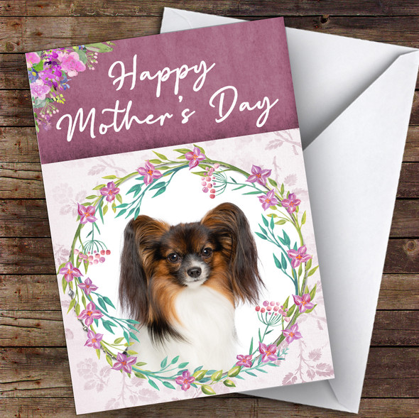 Continental Toy Spaniel Papillon Dog Animal Personalised Mother's Day Card