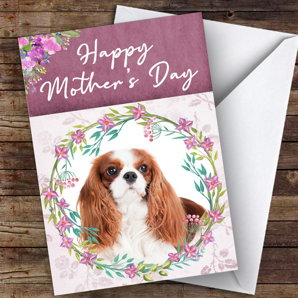 Cavalier King Charles Spaniel Dog Animal Personalised Mother's Day Card