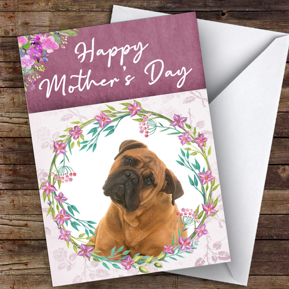 Bullmastiff Dog Traditional Animal Personalised Mother's Day Card