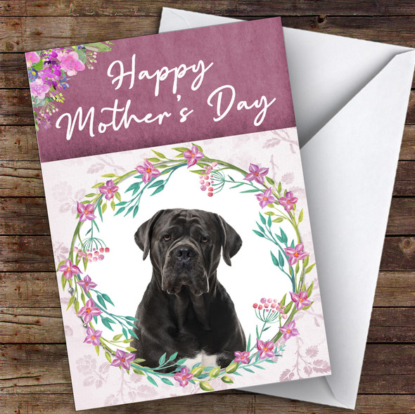 Cane Corso Dog Traditional Animal Personalised Mother's Day Card