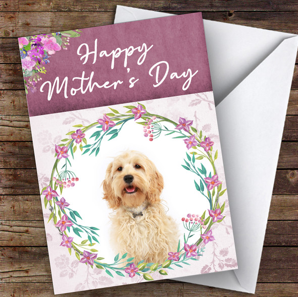 Cockapoo Dog Traditional Animal Personalised Mother's Day Card