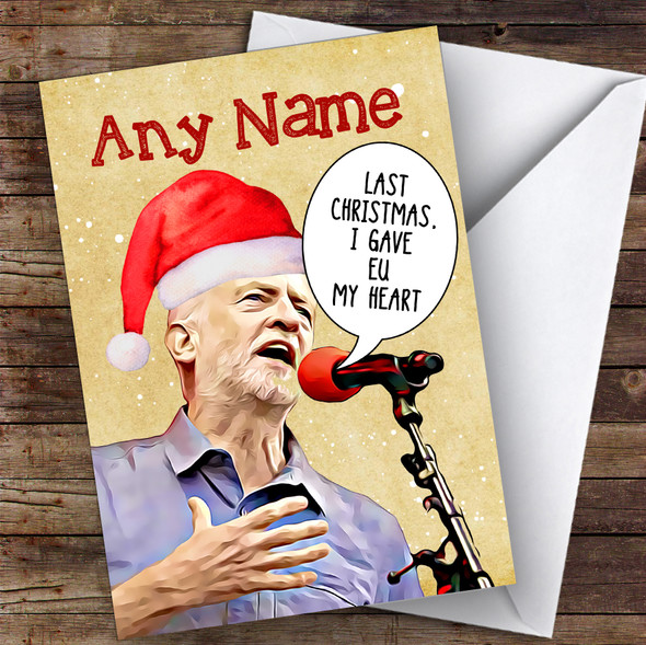 Jeremy Corbyn Eu Brexit Funny Joke Personalised Christmas Card