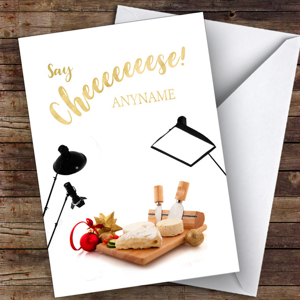 Photography Funny Cheeseboard Hobbies Personalised Christmas Card