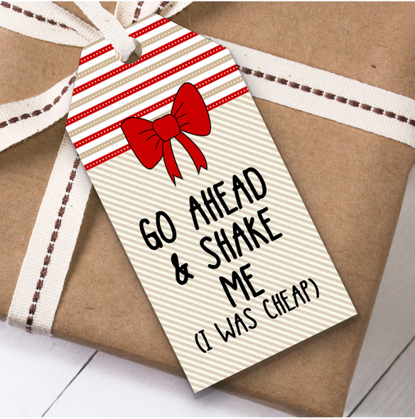 Funny Go Ahead And Shake Me Christmas Gift Tags