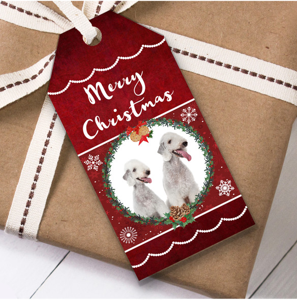 Bedlington Terrier Dog Christmas Gift Tags