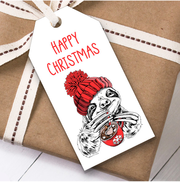 Sloth & Hot Chocolate Christmas Gift Tags