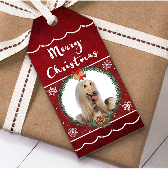 Afghan Hound Dog Christmas Gift Tags