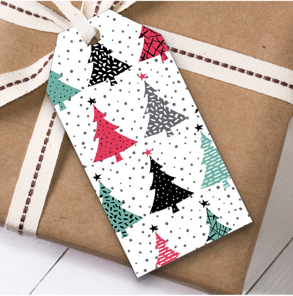 Modern Trees Christmas Gift Tags