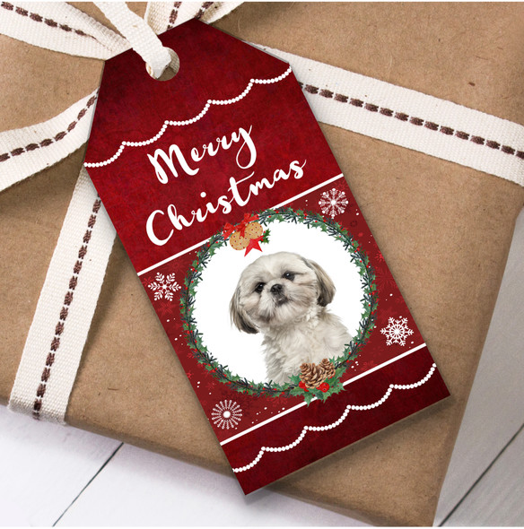 Shih Tzu Dog Christmas Gift Tags