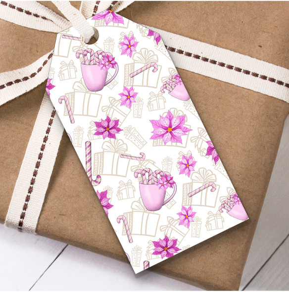 Pink Cups Christmas Gift Tags