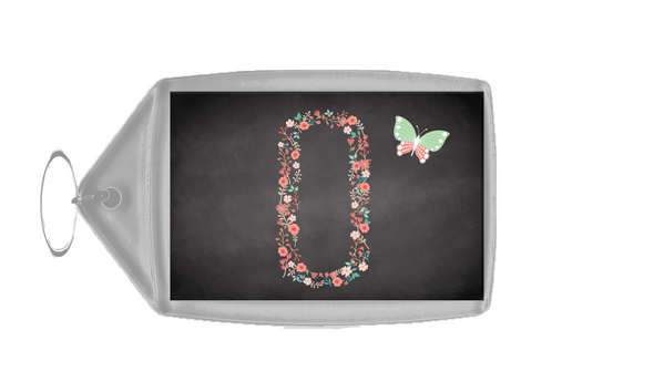 Chalk Letter Initial O  Personalised Keyring