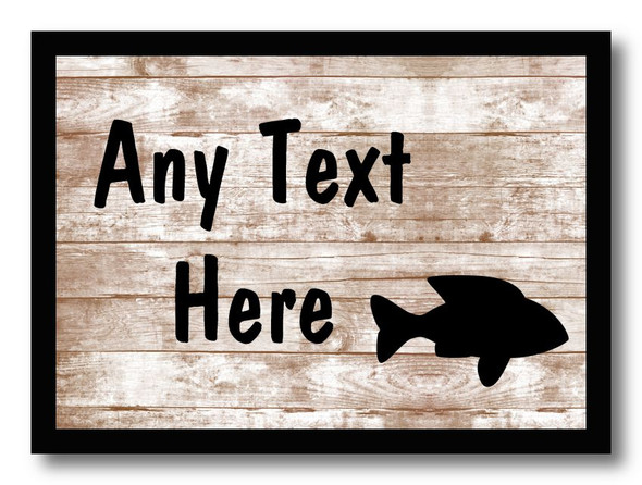 Fish Shabby Wooden Effect Personalised Dinner Table Placemat