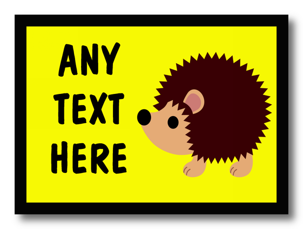 Yellow Hedgehog Personalised Dinner Table Placemat
