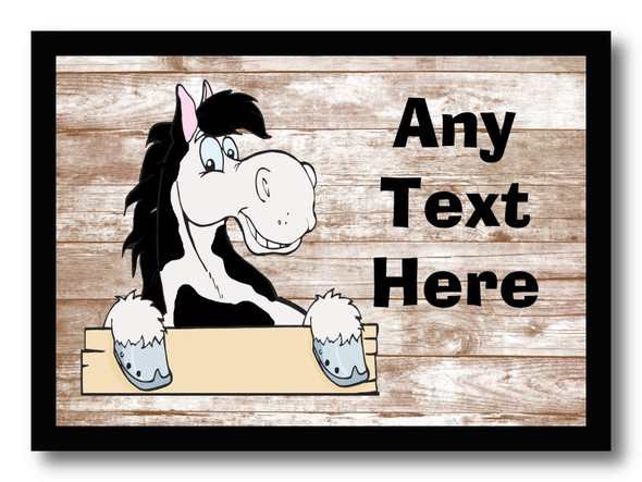 Piebald Horse Shabby Personalised Dinner Table Placemat