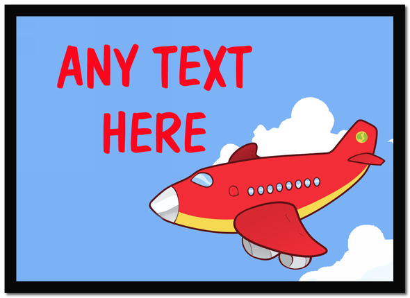 Red Plane Personalised Dinner Table Placemat