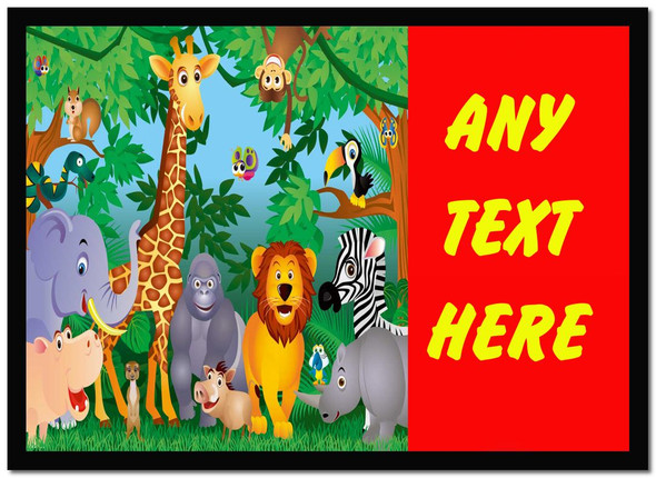 Jungle Animals Personalised Dinner Table Placemat