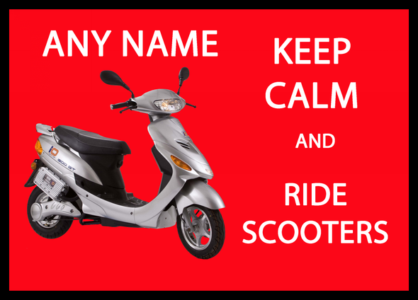 Keep Calm And Ride Scooters Personalised Dinner Table Placemat