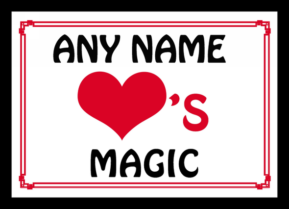Love Heart Magic Personalised Placemat
