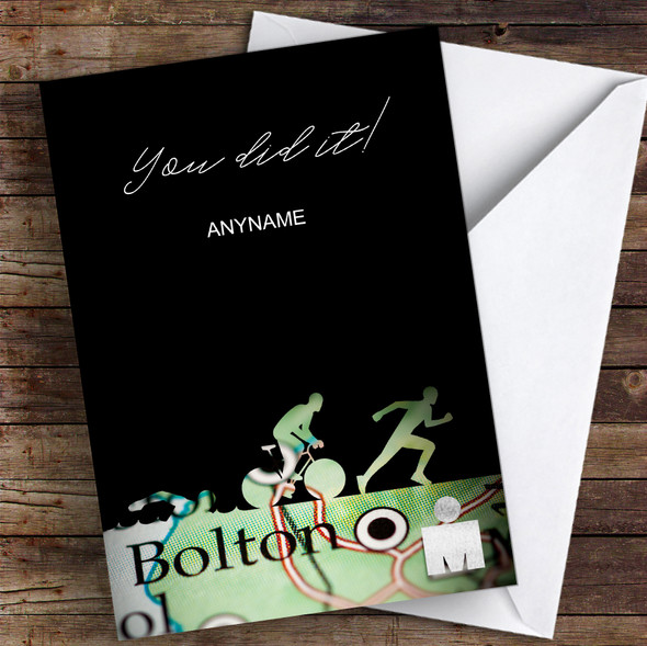 Ironman Bolton You Did It Personalised Greetings Card