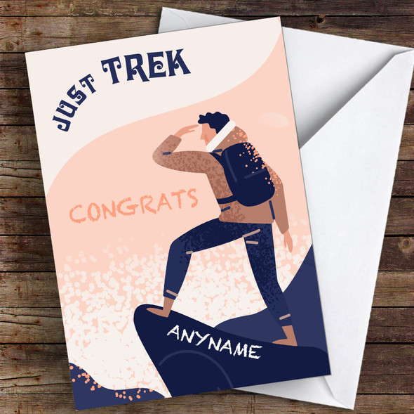 Trekking Congrats Personalised Greetings Card