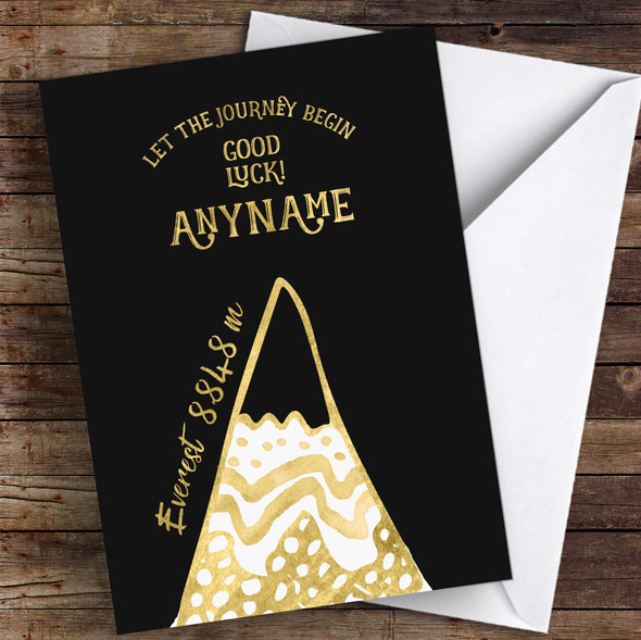 Everest Gold Style Good Luck Personalised Good Luck Card