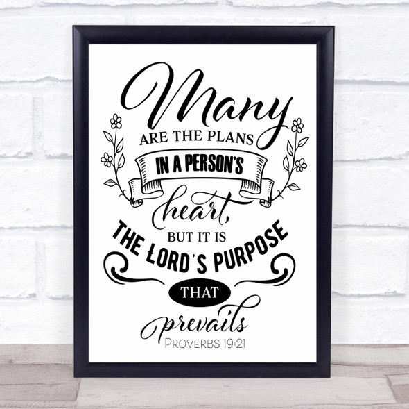 The Lords Purpose Quote Typography Wall Art Print