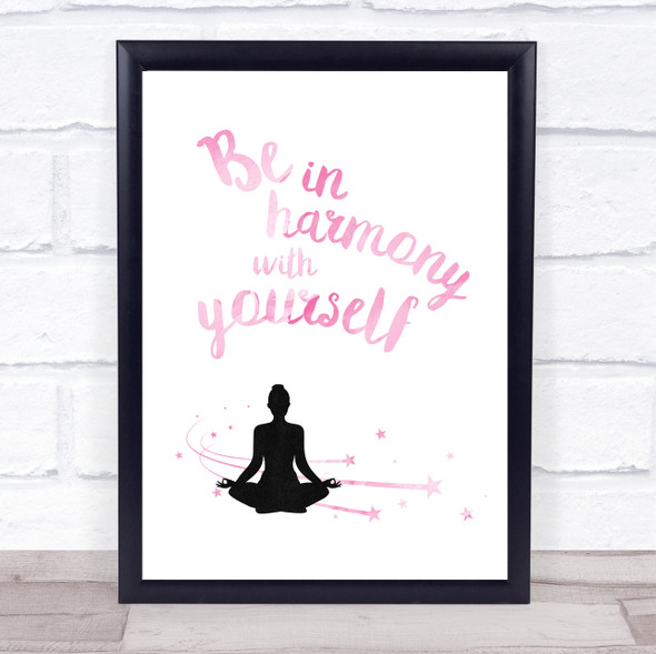 Yoga Diamond Rose Gold Quote Typography Wall Art Print