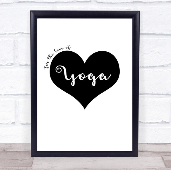 Love Yoga Quote Typography Wall Art Print