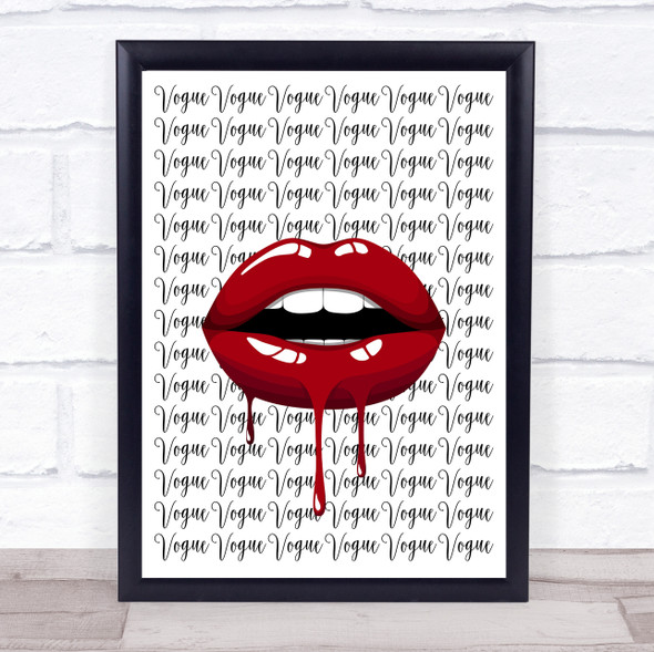 Lips Vogue Decorative Wall Art Print