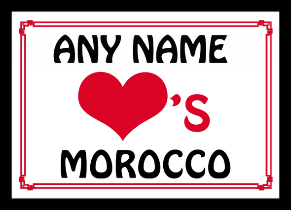 Love Heart Morocco Personalised Placemat