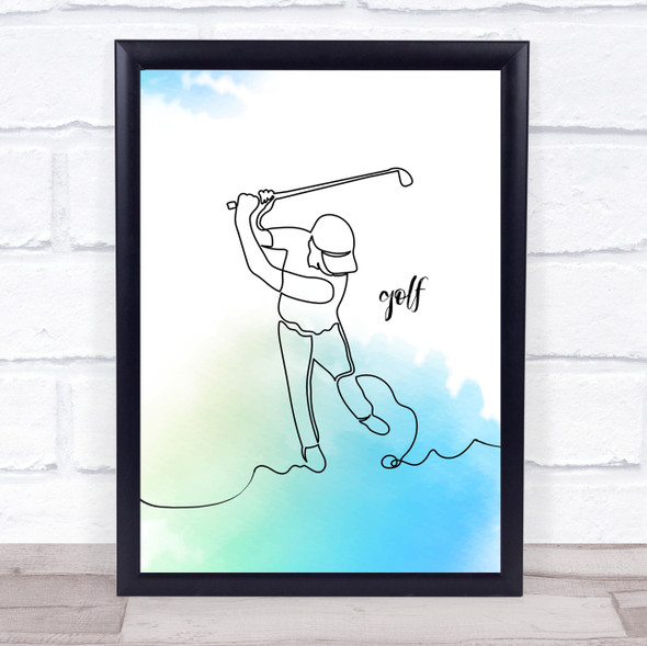 Golf Splat Effect Decorative Wall Art Print