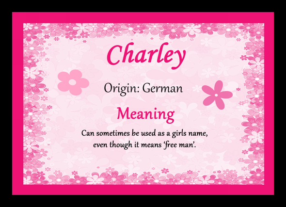 Charley Personalised Name Meaning Placemat