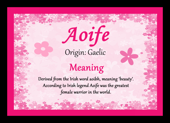 Aoife Personalised Name Meaning Placemat