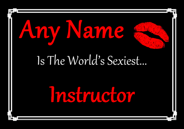 Instructor Personalised World's Sexiest Placemat