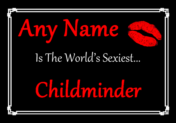 Childminder Personalised World's Sexiest Placemat