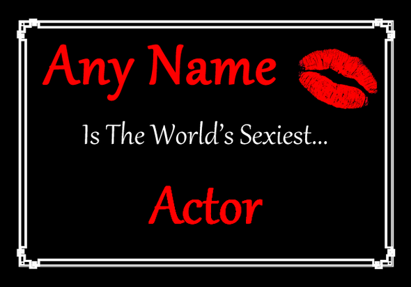 Actor Personalised World's Sexiest Placemat