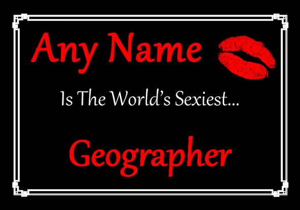 Geographer Personalised World's Sexiest Placemat
