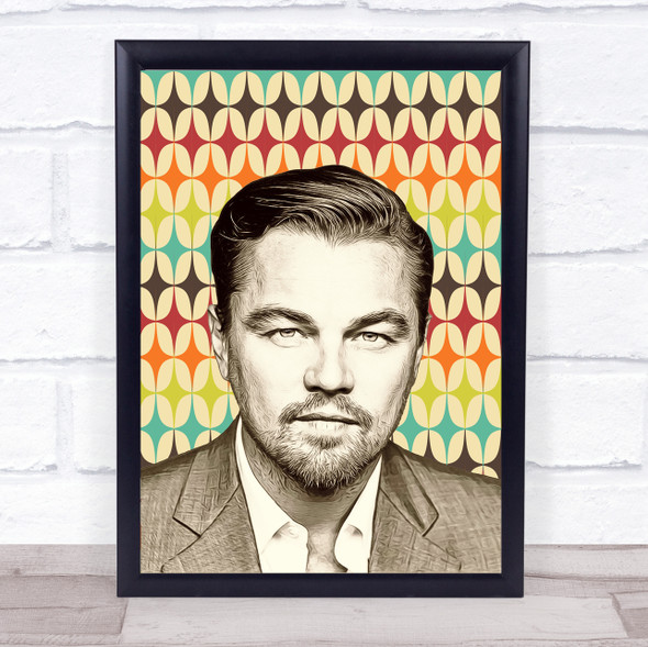 Leonardo DiCaprio On Retro Funky Wall Art Print