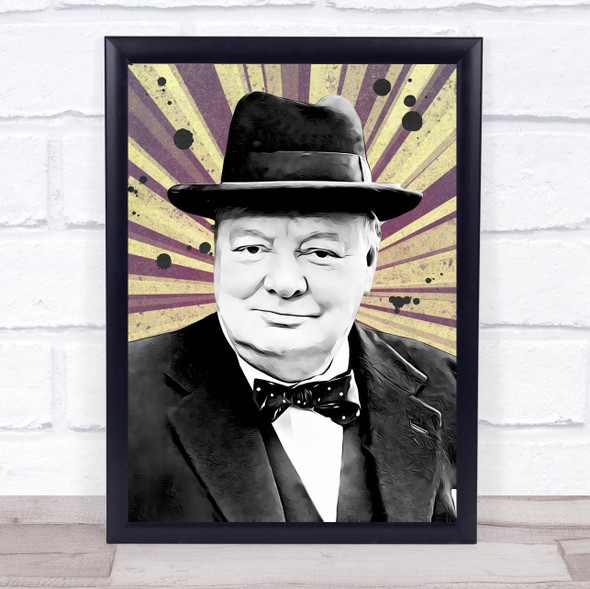 Winston Churchill Vintage Funky Wall Art Print