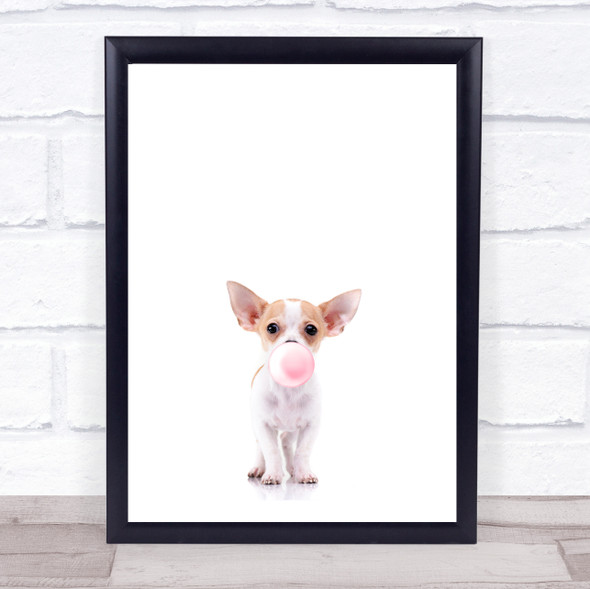 Dog Chihuahua Bubblegum Wall Art Print