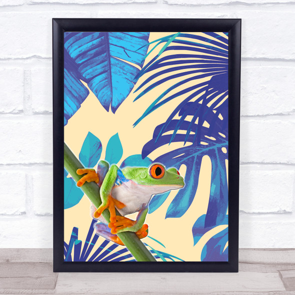 Jungle Art Frog Wall Art Print