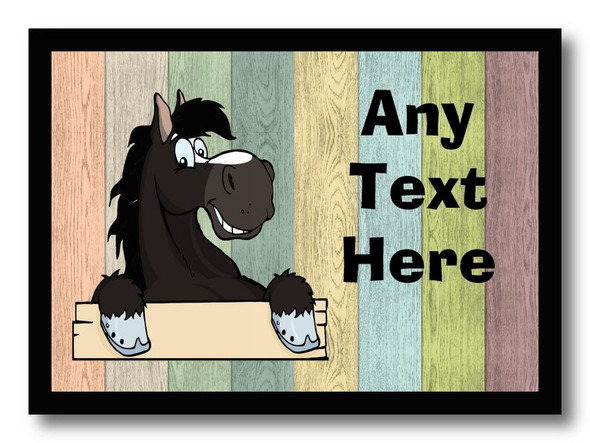 Black Horse Colour Personalised Computer Mousemat