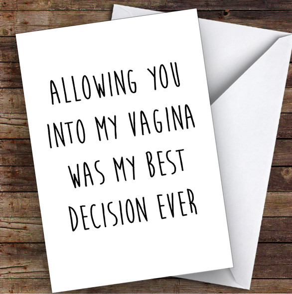 Rude Dirty Allowing You In Sexy Funny Personalised Birthday Card