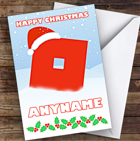 Roblox Christmas O In The Snow Personalised Children's Christmas Card