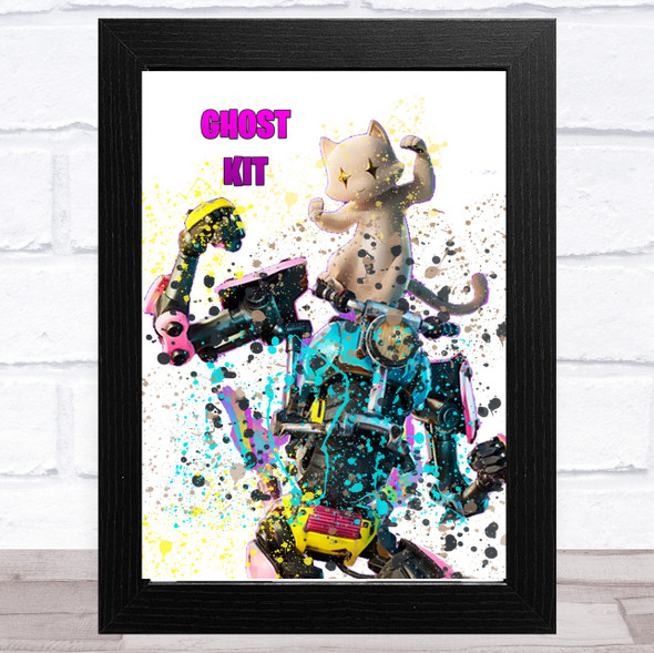 Splatter Art Gaming Fortnite Ghost Kit Kid's Room Children's Wall Art Print