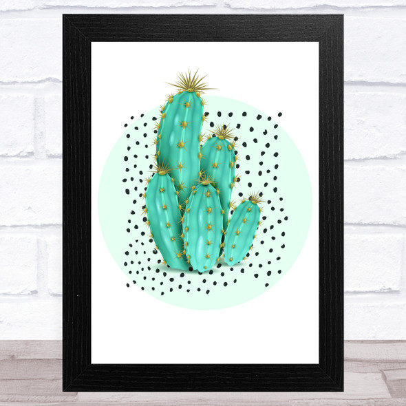 Spotty Cactus Design 1 Wall Art Print