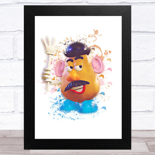 Mrs Potato Head Toy Story Splatter Art Children's Kids Wall Art