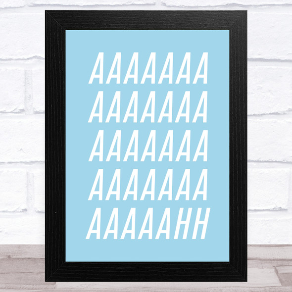 Lankybox Aaaaaahh Catchphrase Blue Children's Kids Wall Art Print