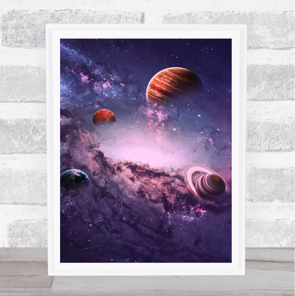 Celestial Collection Planets Space Design 3 Home Wall Art Print
